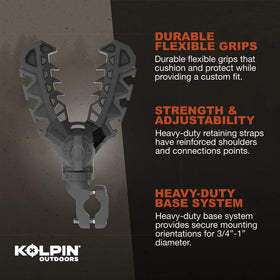 Kolpin Rhino Grip XLR installed on ATV handlebar showing quick-access gear placement benefit