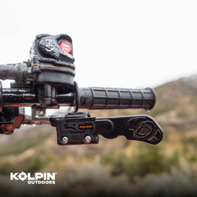 Kolpin throttle master mounted on ATV in use providing reduced thumb fatigue