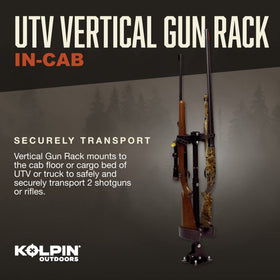 Kolpin UTV gun rack close-up of over-molded rubber stock cradle protecting finish