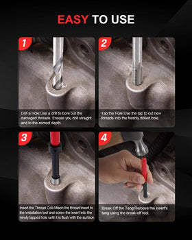 Kolvoii break-off tool detail ensuring clean tang removal and ready-to-use threads