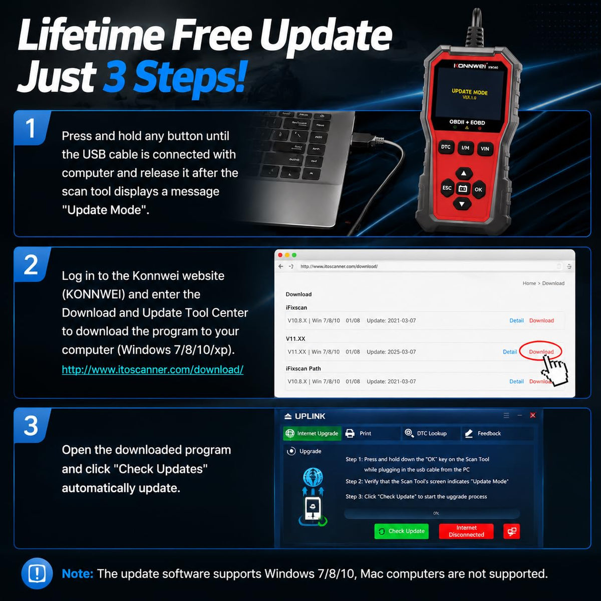 KONNWEI KW340 back label with model and compliance details