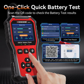KONNWEI KW341 charging waveform display detecting alternator ripple faults