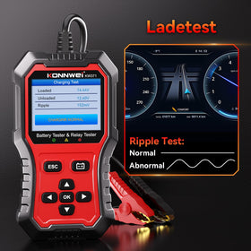 KONNWEI KW371 handheld beside a ruler illustrating compact portable size