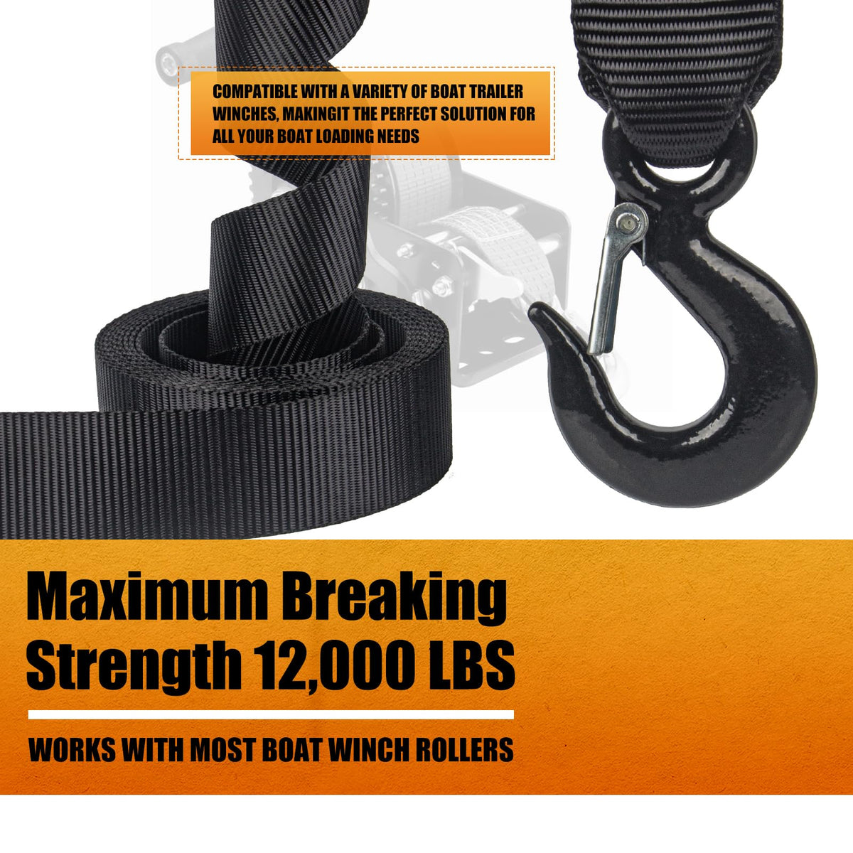 KONON polyester webbing texture close-up demonstrating abrasion resistance benefit