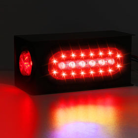 Konrali close-up of 2 inch red round marker light showing flush-mount seal