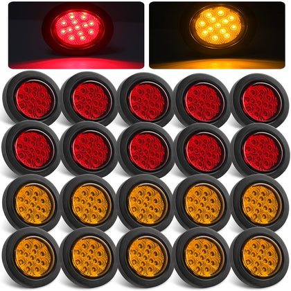 Konrali amber front face marker showing bright 13-LED array and visibility benefit