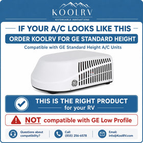 KoolRV Solutions vent outlet in RV interior showing balanced cooling comfort