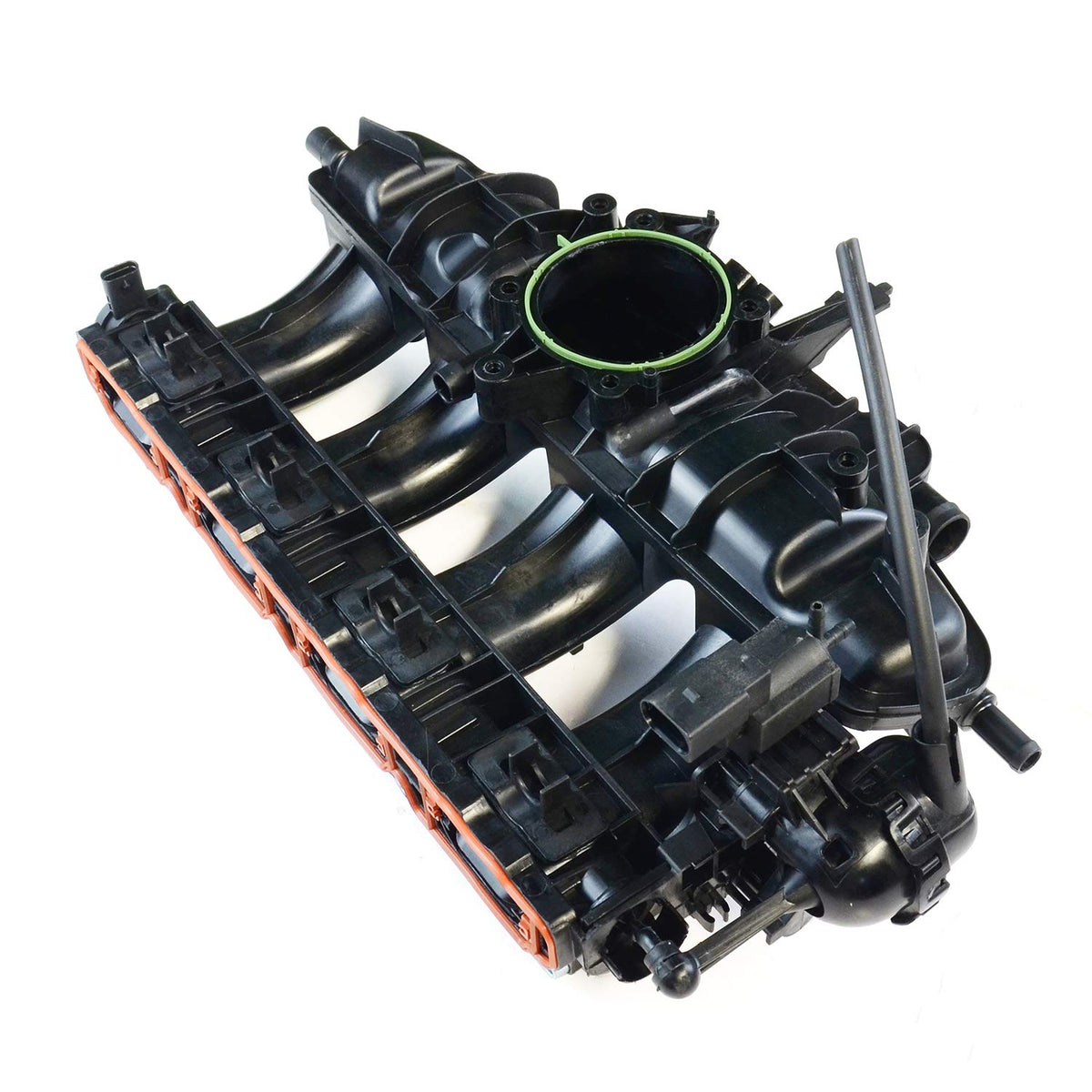 Koomaha intake manifold front view showing full assembly and fitment ease