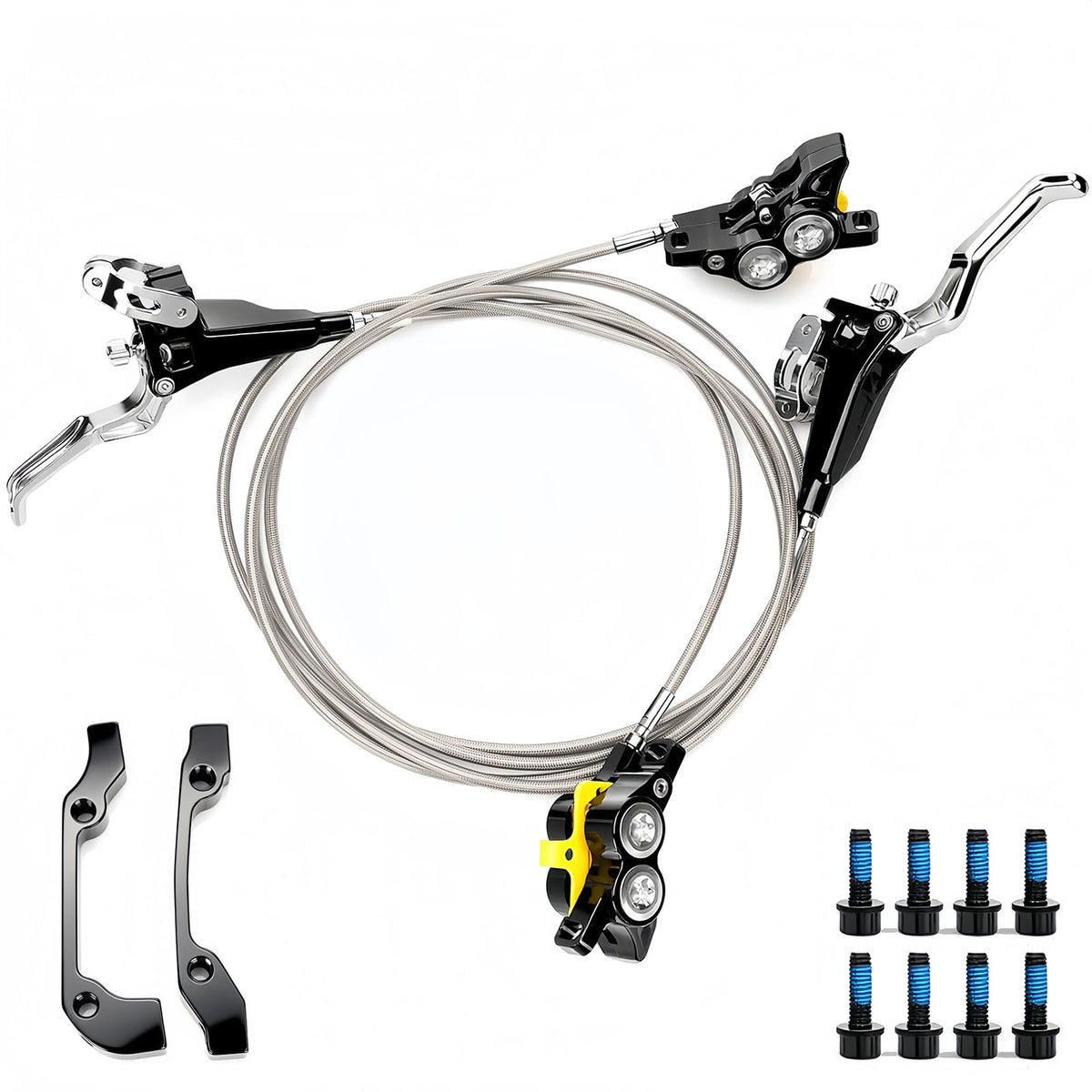 KOONDHEEND full brake kit front and rear shown, clear upgrade benefit