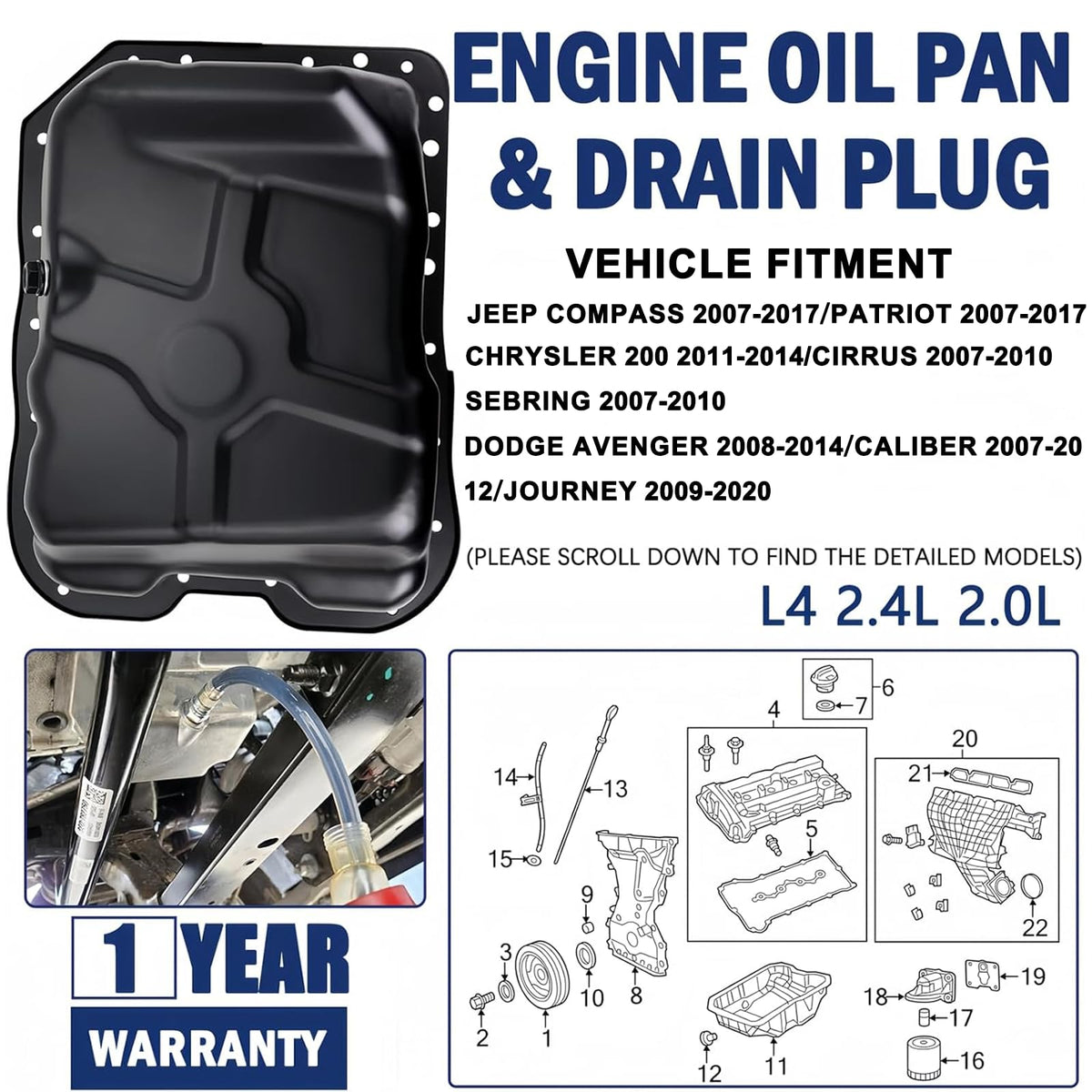 KOONDHEEND drain plug close-up showing solid seal and easy oil changes