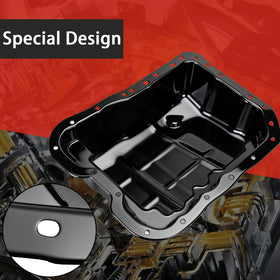 KOONDHEEND oil pan installed under engine demonstrating vehicle compatibility benefit