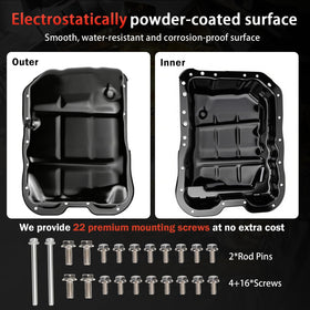KOONDHEEND oil pan side profile highlighting reinforced walls benefit