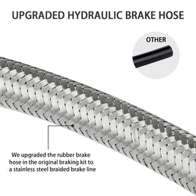 KOONDHEEND stainless braided hose texture, corrosion-resistant faster response