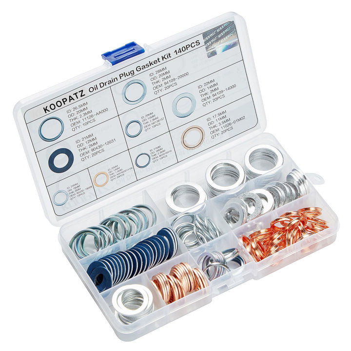 KOOPATZ front packaging showing full 140PCS kit and organized compartments for convenience