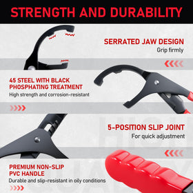 KOOPOOL adapter attached to a ratchet demonstrating compatibility and leverage gain