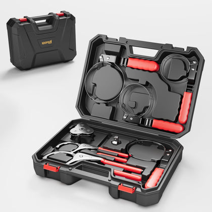 KOOPOOL front view of kit case showing organized tools and easy transport benefit