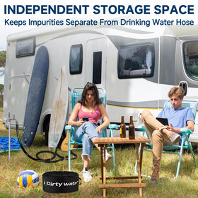 Kooprimit hose at campsite setup illustrating reliable outdoor performance and convenience