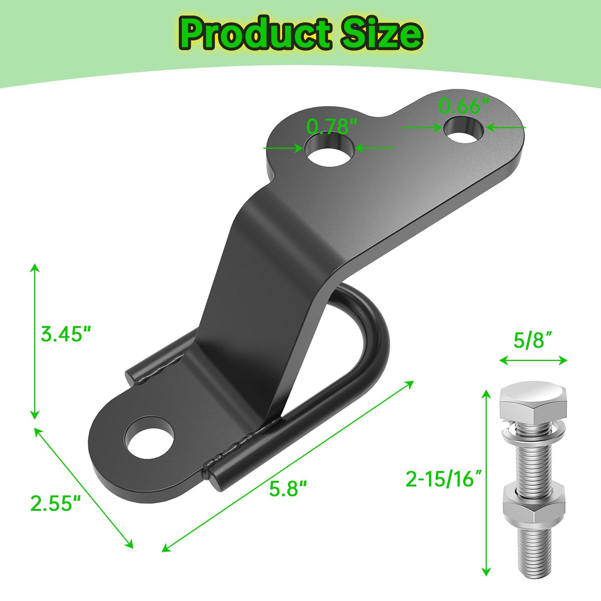 KOPKIO close-up of 3/4-inch ball and 5/8-inch clevis holes for multi-use benefits