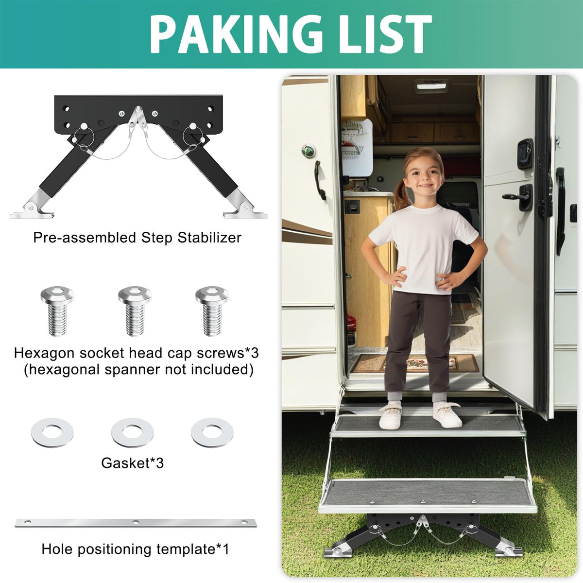 KOPKIO ground foot contact with textured pad for secure grip