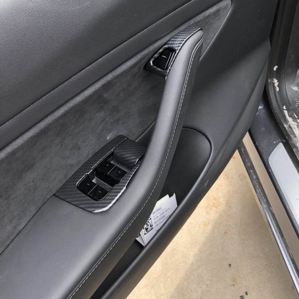 Korlot rear door switch trim installed demonstrating consistent styling