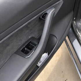Korlot rear door switch trim installed demonstrating consistent styling