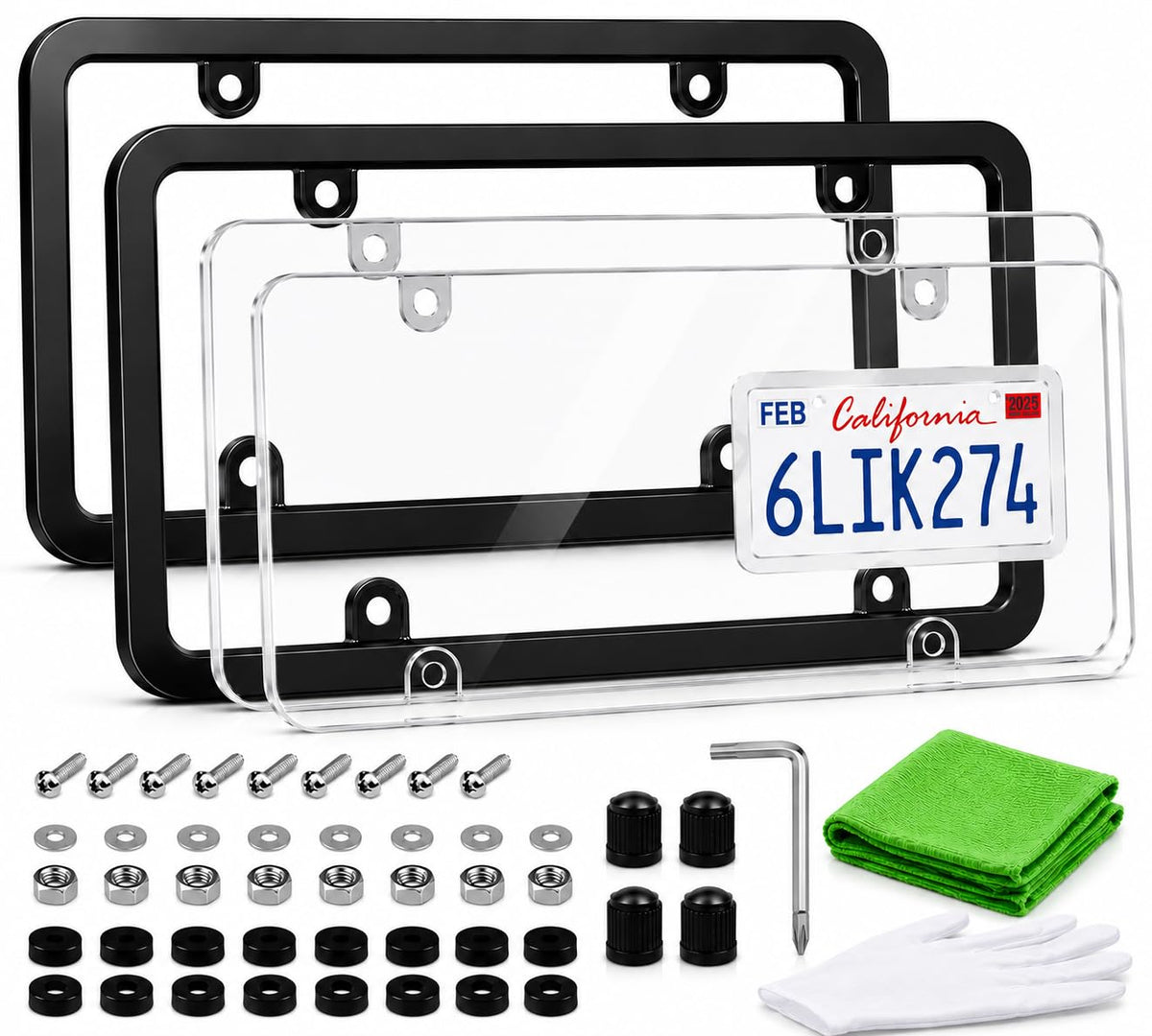 Kormat front view of black frame and clear cover showing clean finish and protection