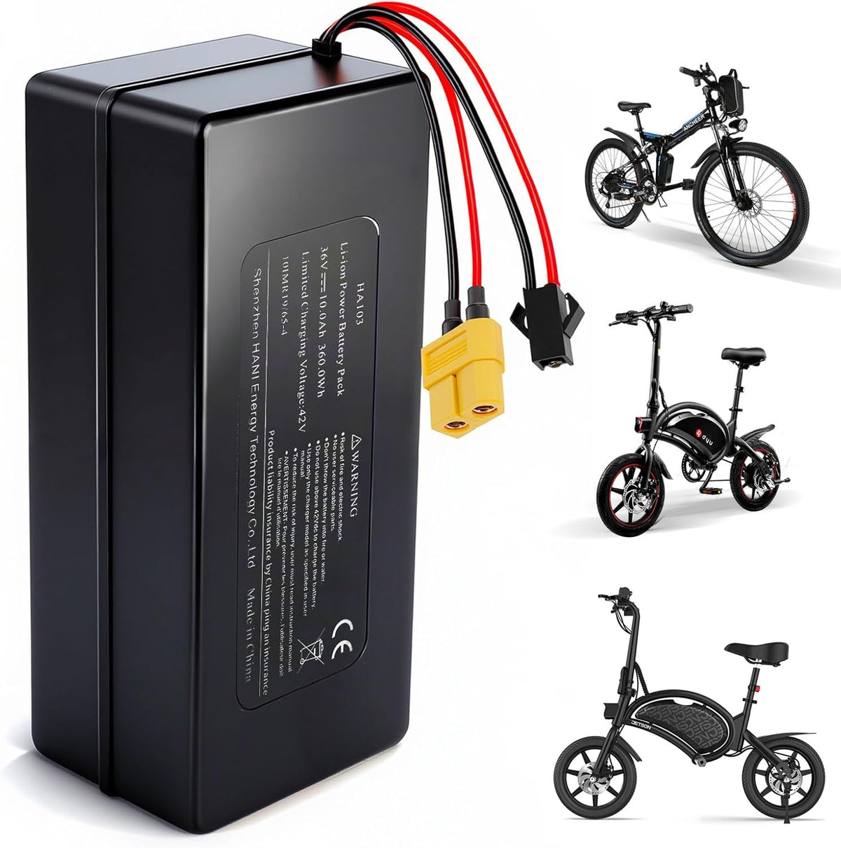 KORNORGE front battery pack showing fit and secure mounting benefit