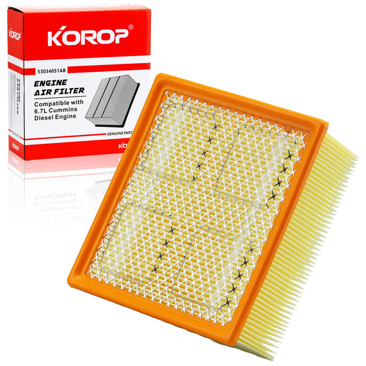 KOROP front packaging displayed, shows product and fitment benefits