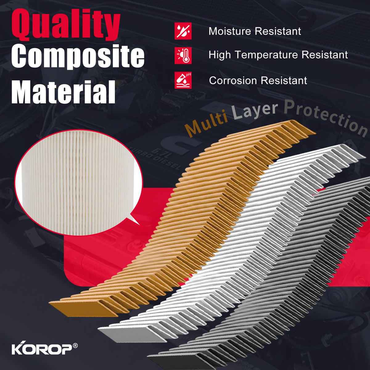 KOROP kit installed under hood demonstrating direct-fit convenience