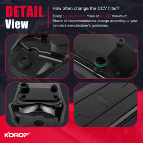 KOROP product label listing replacement numbers for confident part matching