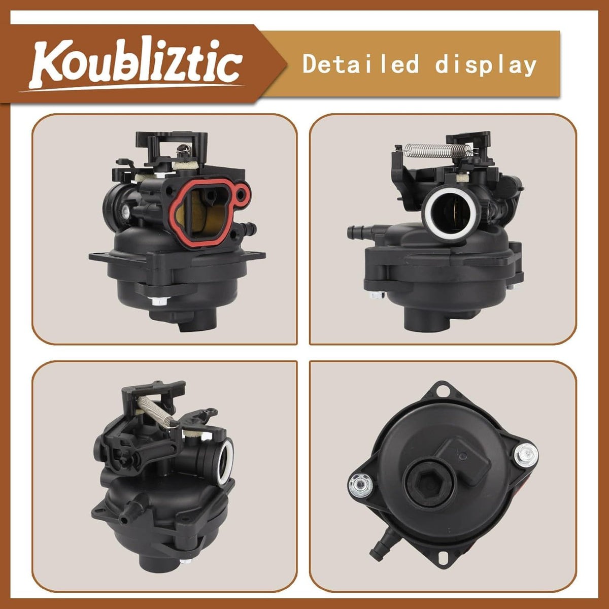 Koubliztic air filter and cover from kit showing cleaner airflow benefit