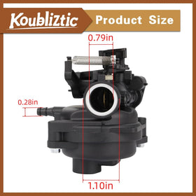 Koubliztic carburetor fuel connection detail showing leak-resistant fittings