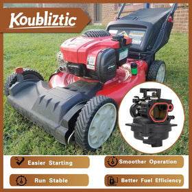Koubliztic carburetor kit laid out with hoses, clamps, filter for convenient install