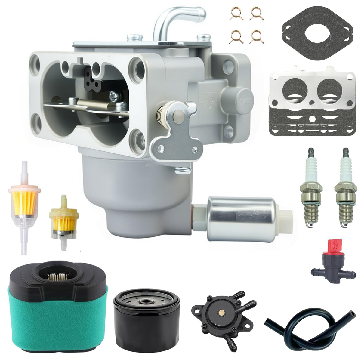 Koubliztic front packaging showing full carburetor kit and parts for quick identification