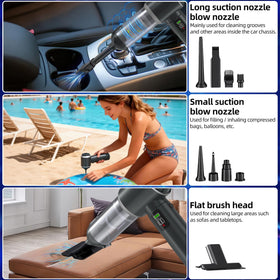 Koucen accessories laid out including nozzles and brushes for versatile cleaning