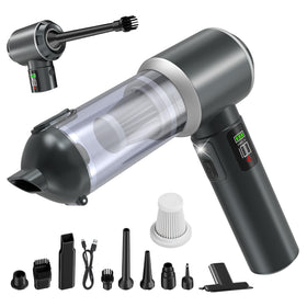 Koucen front view of cordless vacuum showing compact design and portability