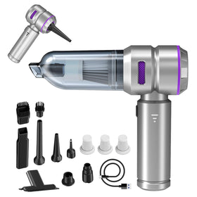 Koucen front view in silver purple showing compact design and portability
