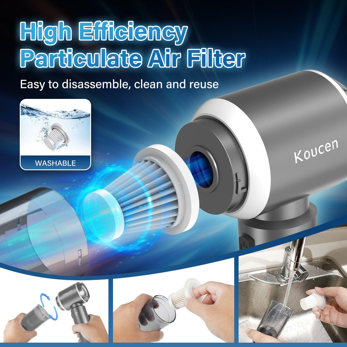 Koucen blower inflating a small ball fast with included large air nozzle
