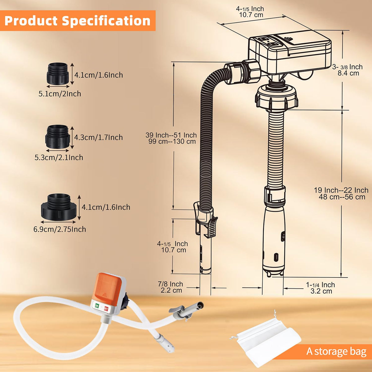 koulate close-up of universal adapter seals providing leak-free connections