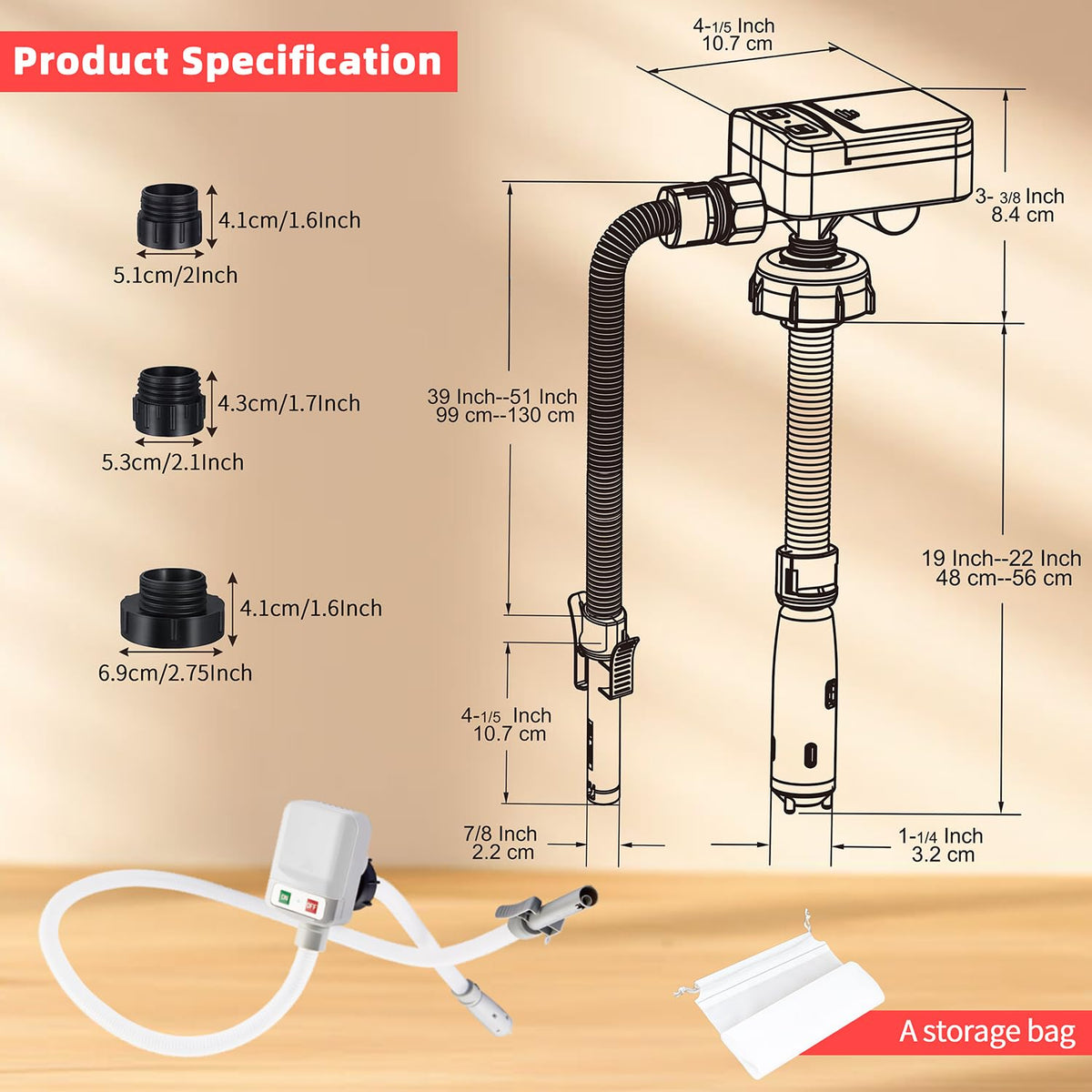 koulate nozzle closeup showing leak-proof tip and rapid flow advantage