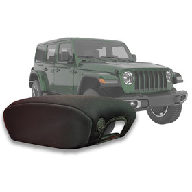 Koverz next to ruler size comparison illustrating tailored fit for Jeep consoles