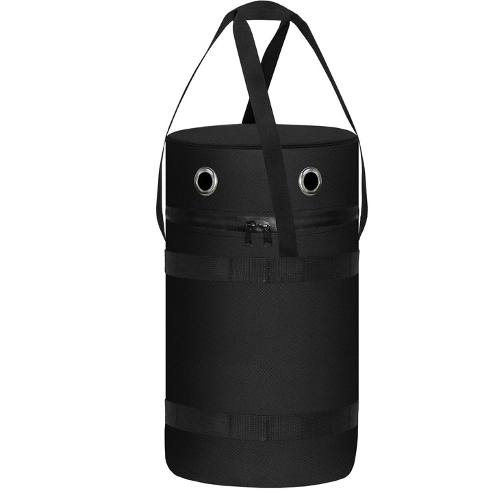 Kovshuiwe front view showing full bag protecting propane tank for clean storage
