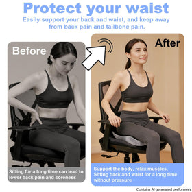 kowptyy anti-slip bottom pattern secures cushion on any seat surface