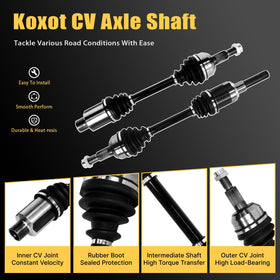 Koxot axle spline and flange detail demonstrating accurate fitment and secure connection