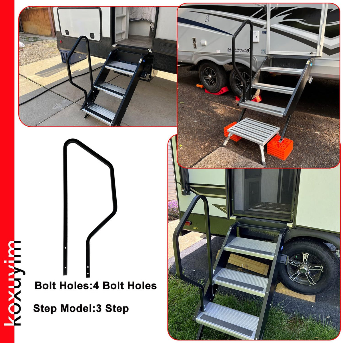 koxuyim handrail bolts and hardware included for simple bolt-on install