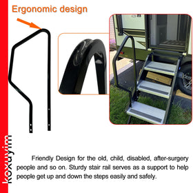 koxuyim handrail close-up of smooth curved grip for comfortable hold