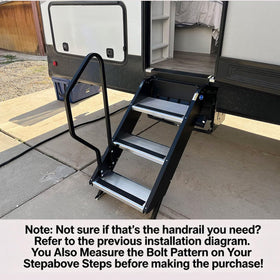 koxuyim handrail lifestyle view at RV door enhancing safe access