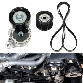 Kozlira front packaging showing complete tensioner idler belt kit, ensures correct replacement