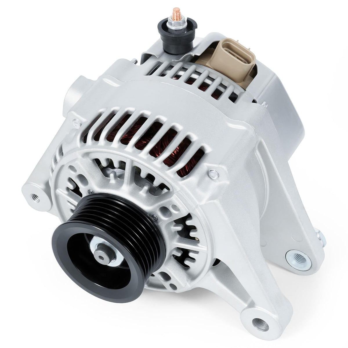 Kozlira alternator front assembly showing mounting and belt interface for easy fit