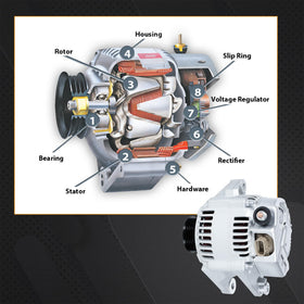Kozlira alternator installed in engine bay demonstrating direct-fit convenience
